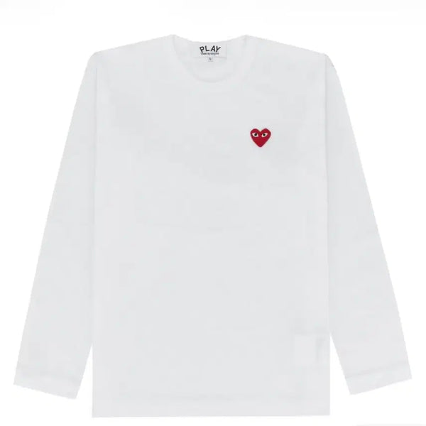 [BUNJANG] Comme des Garçons Long Sleeve T-shirt White / 새상품)꼼데가르송 롤슬리브 화이트