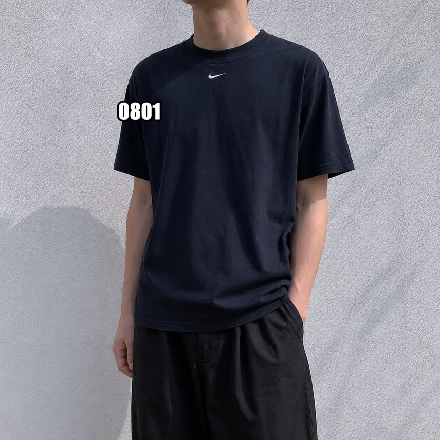[BUNJANG] Nike Center Logo Swoosh Black T-Shirt / S 나이키 센터 로고 스우시 블랙 반팔 티셔츠