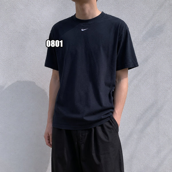 [BUNJANG] Nike Center Logo Swoosh Black T-Shirt / S 나이키 센터 로고 스우시 블랙 반팔 티셔츠