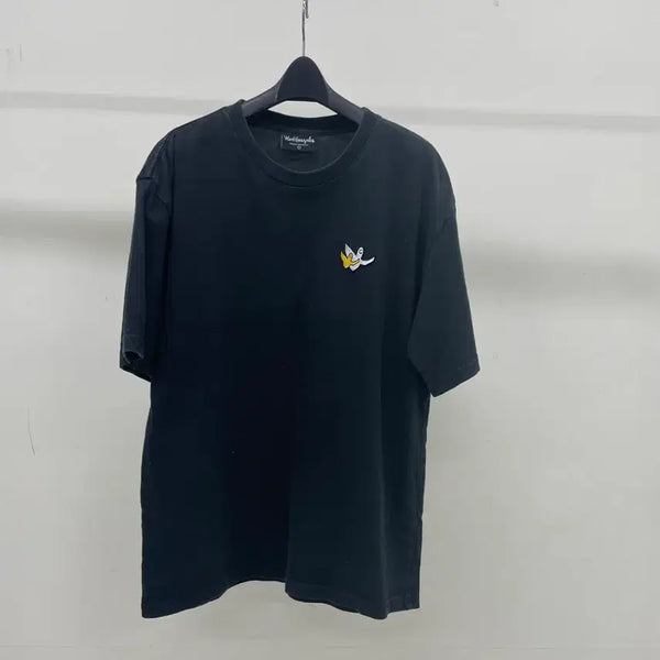 [BUNJANG] WAKIWILLY Black Shirt Short Sleeve T-Shirt / [와키윌리] 검전 반팔티 블랙 셔츠 ( 66-77추천)