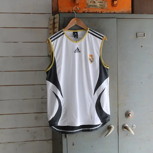 [BUNJANG] Adidas Real Madrid Sleeveless T-Shirt 2000s / (착용컷) 00's 아디다스 레알 마드리드 민소매 티셔츠 (100)