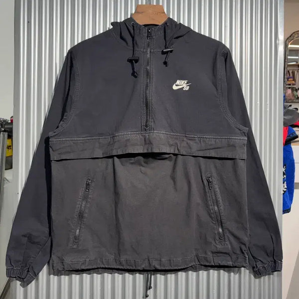 [BUNJANG] Nike SB Ripstop Anorak Half-Zip Hooded Jacket Charcoal XL / [XL(105)] 나이키 SB NIKE SB 립스탑 아노락 하프집업 후드 자켓 6.9