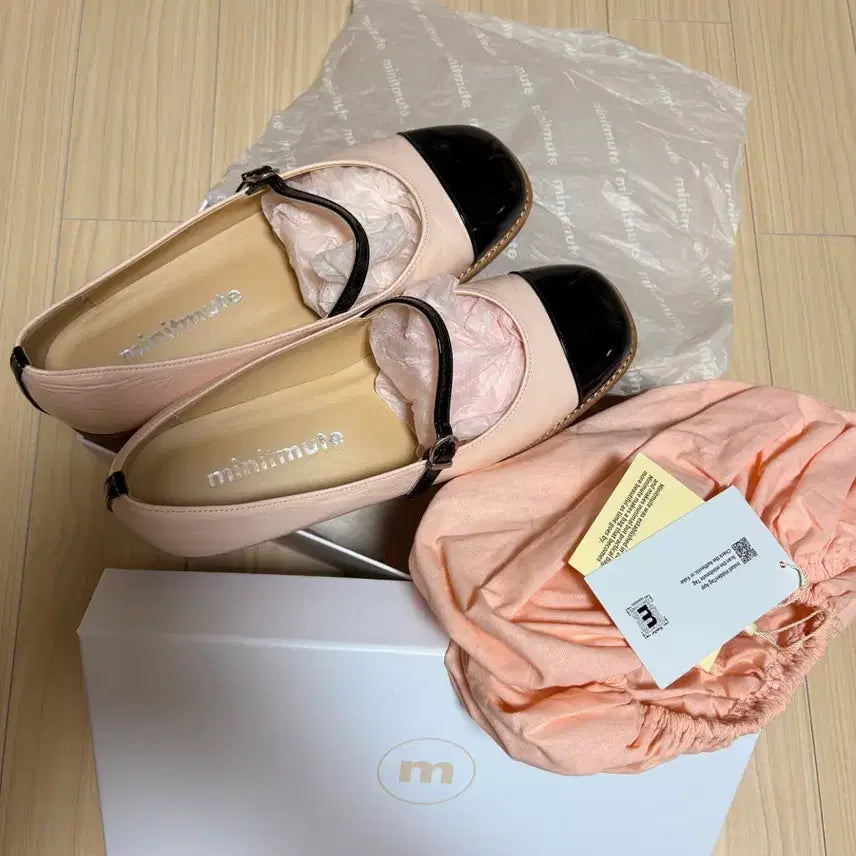 [BUNJANG] Minimute Bow Shoes - Soap Pink (245) / 미니뮤트 보우슈즈-솝핑크(245)