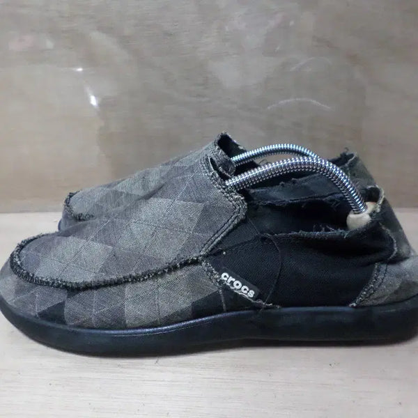 [BUNJANG] Crocs Argyle Check Moccasin Sneakers (Size 260) / 후루룩구제3 260 크록스 아가일 체크 모카신 운동화 260820