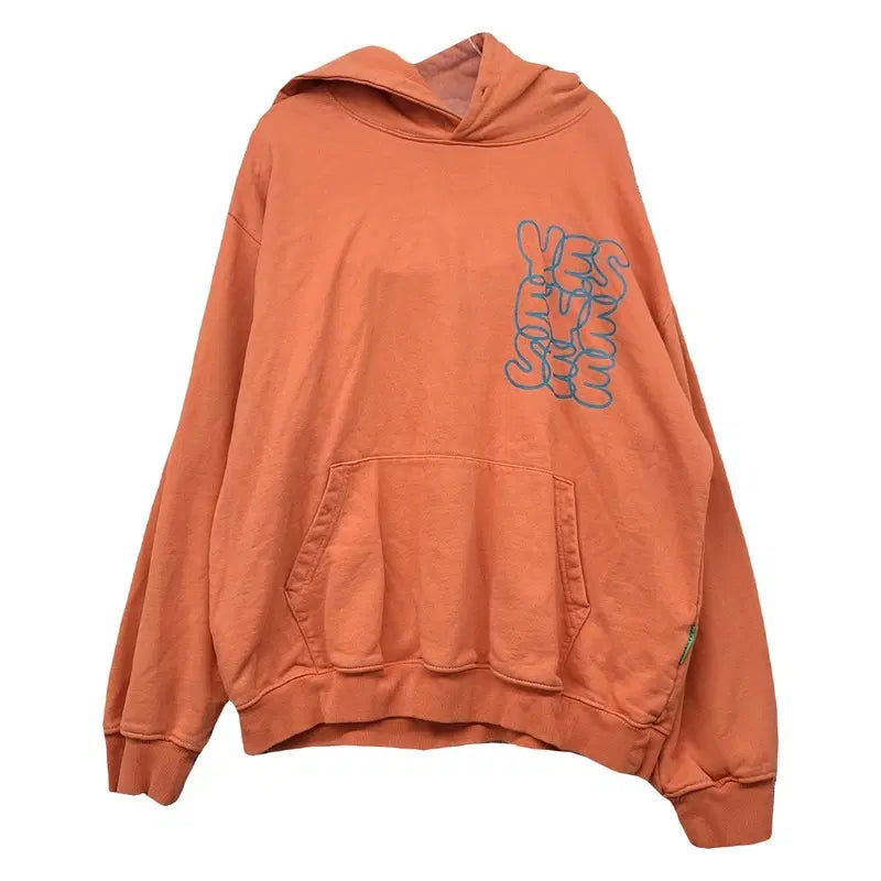 [BUNJANG] YESEYESEE Coral Logo Printing Hoodie M (95) / 예스아이씨 코랄 로고 프린팅 후드티 M (95)