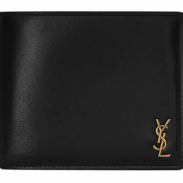 [BUNJANG] Saint Laurent Leather Cassandre Wallet / 생로랑 레더 금장 카산드라 반지갑