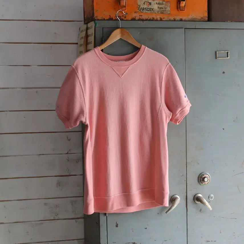 [BUNJANG] Champion Reverse Weave Short Sleeve Sweatshirt (Men's L) / (착용컷) Champion 리버스 위브 반팔 스웻 셔츠 (남성용 100)