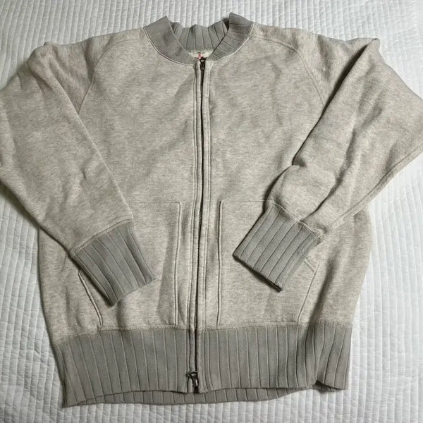 [BUNJANG] Two Moon Sweat Jacket Oatmeal 42/44 / 투문 스웻자켓 오트밀 42/44