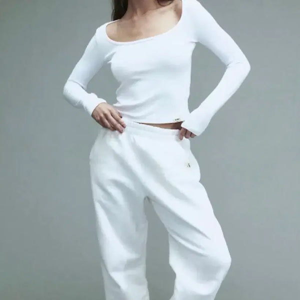 [BUNJANG] GLOWNY G-Classic Sweatpants White / 글로니 G클래식 스웻팬츠 화이트 s 남서연 착용