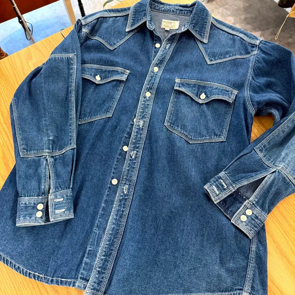 [BUNJANG] Kearney House Dual Buttonhole Denim Work Shirt / Kearney House Denim Shirt