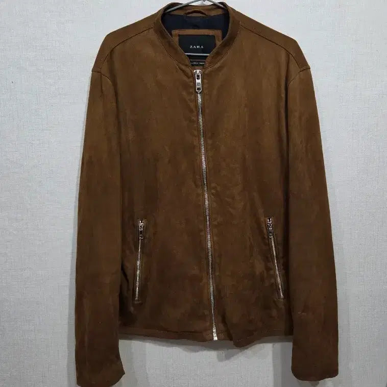 [BUNJANG] Zara Suede Bomber Jacket Brown / 자라 스웨이드 봄버 자켓 브라운