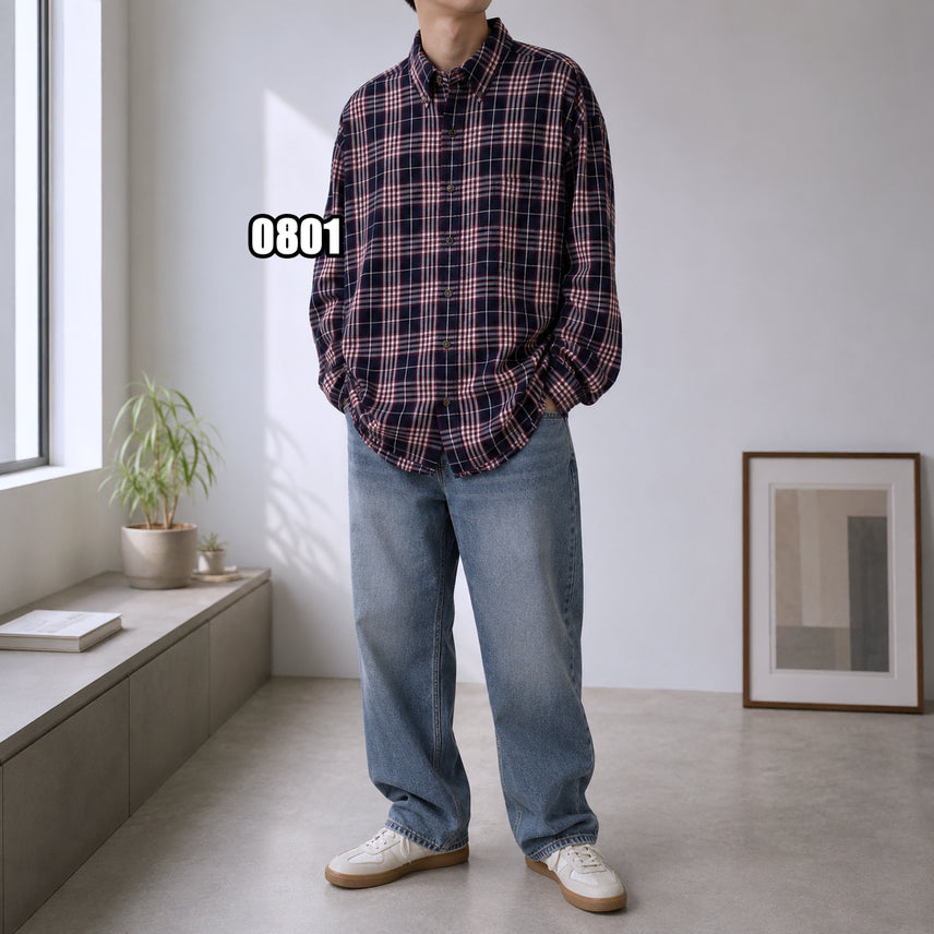 [BUNJANG] Eddie Bauer Vintage Button-Down Check Shirt / L 에디바우어 빈티지 버튼다운 체크 셔츠