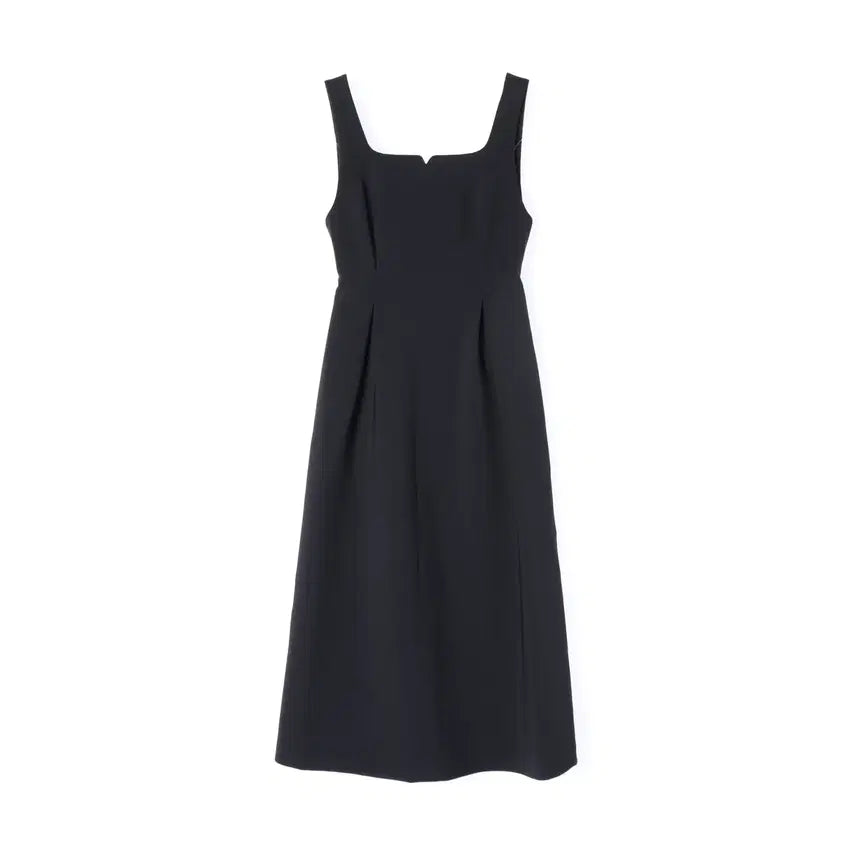 [BUNJANG] Floum Square Neck Sleeveless Slim Fit Long Dress / 플로움 뷔스티에 스퀘어넥 민소매 슬림핏 롱 원피스