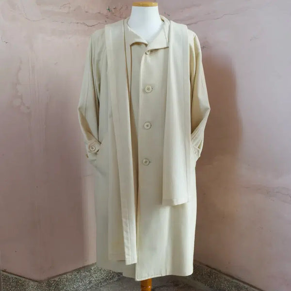[BUNJANG] Comme des Garçons 80s Tricot Wool Long Coat / 80s 트리콧 꼼데가르송 스톨 울 롱 코트