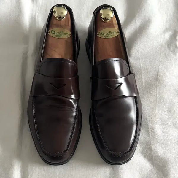 [BUNJANG] Prada Sport Brown Leather Penny Loafers / [260] 프라다 스포츠 로퍼 브라운