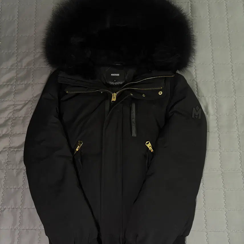 [BUNJANG] MACKAGE Dixon Short Padded Jacket Black Fur (Size 38) / [ 38 ] 맥케이지 딕슨 금장 블랙퍼