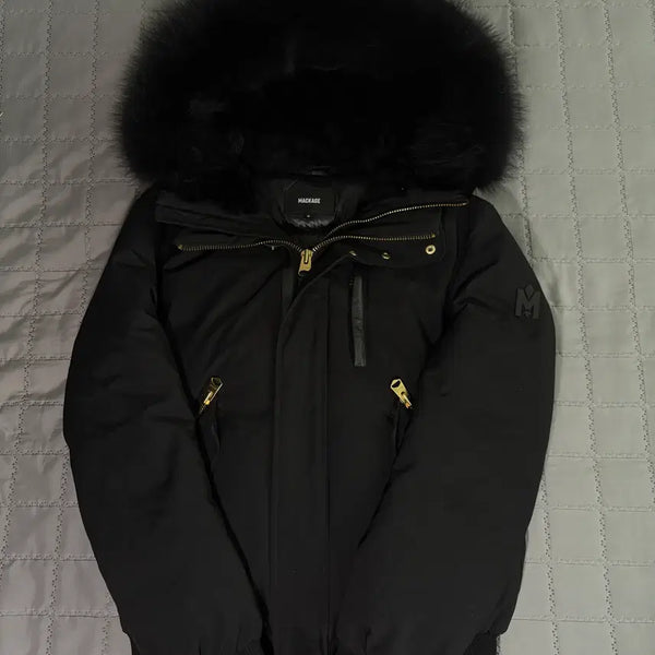 [BUNJANG] MACKAGE Dixon Short Padded Jacket Black Fur (Size 38) / [ 38 ] 맥케이지 딕슨 금장 블랙퍼