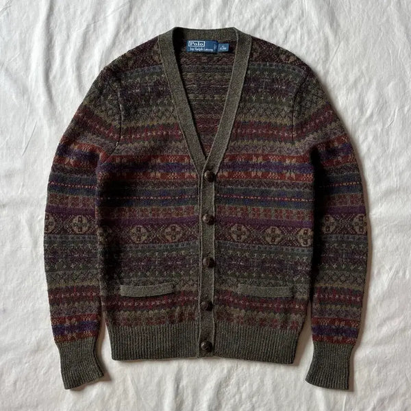 [BUNJANG] Polo Ralph Lauren Fair Isle Wool Knit Cardigan / [W55] 폴로 랄프로렌 페어아일 울 니트 가디건