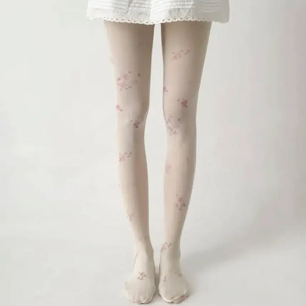 [BUNJANG] Blue City Fleur Floral Printing Stockings / 에이블리 블루씨티 티르 플라워 잔꽃 프린팅 스타킹