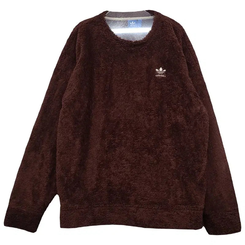 [BUNJANG] Adidas Fleece Sweatshirt Brown Size 105 / 아디다스 플리스 브라운 맨투맨 105
