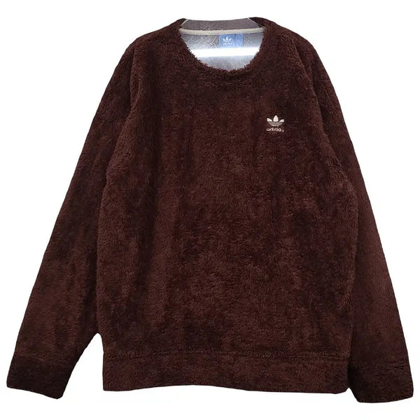 [BUNJANG] Adidas Fleece Sweatshirt Brown Size 105 / 아디다스 플리스 브라운 맨투맨 105