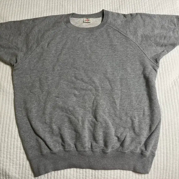 [BUNJANG] Two Moon Short Sleeve Sweatshirt Gray / 투문 반팔스웻셔츠 그레이 42/44