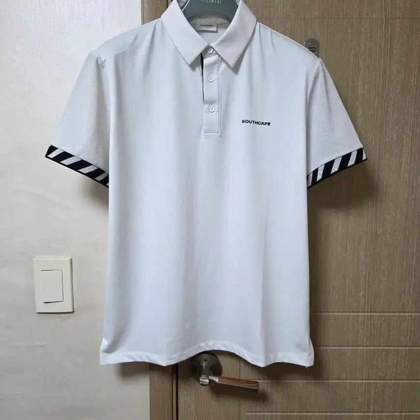 [BUNJANG] South Cape Golf Functional Polo Shirt M (100) White / 정품 사우스케이프 골프 기능성 카라티 M 100