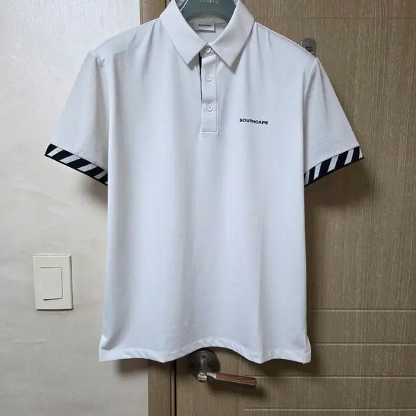 [BUNJANG] South Cape Golf Functional Polo Shirt M (100) White / 정품 사우스케이프 골프 기능성 카라티 M 100