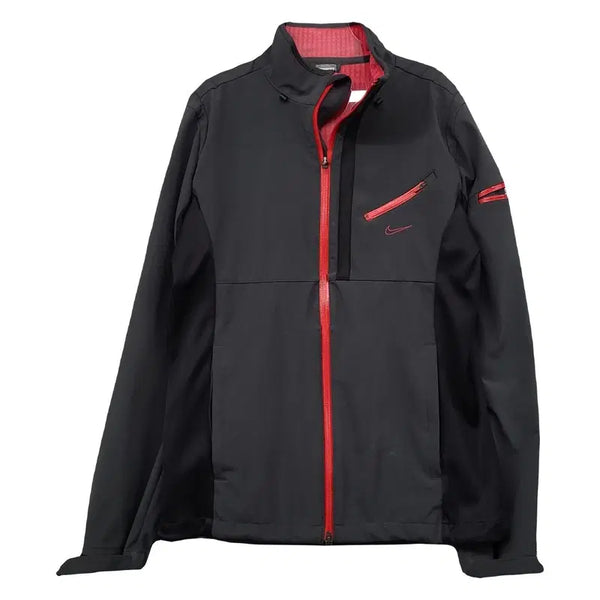 [BUNJANG] Nike Black Swoosh Logo Functional Windbreaker Jacket M / 나이키 블랙 기능성 스우시 로고 바람막이 자켓 M