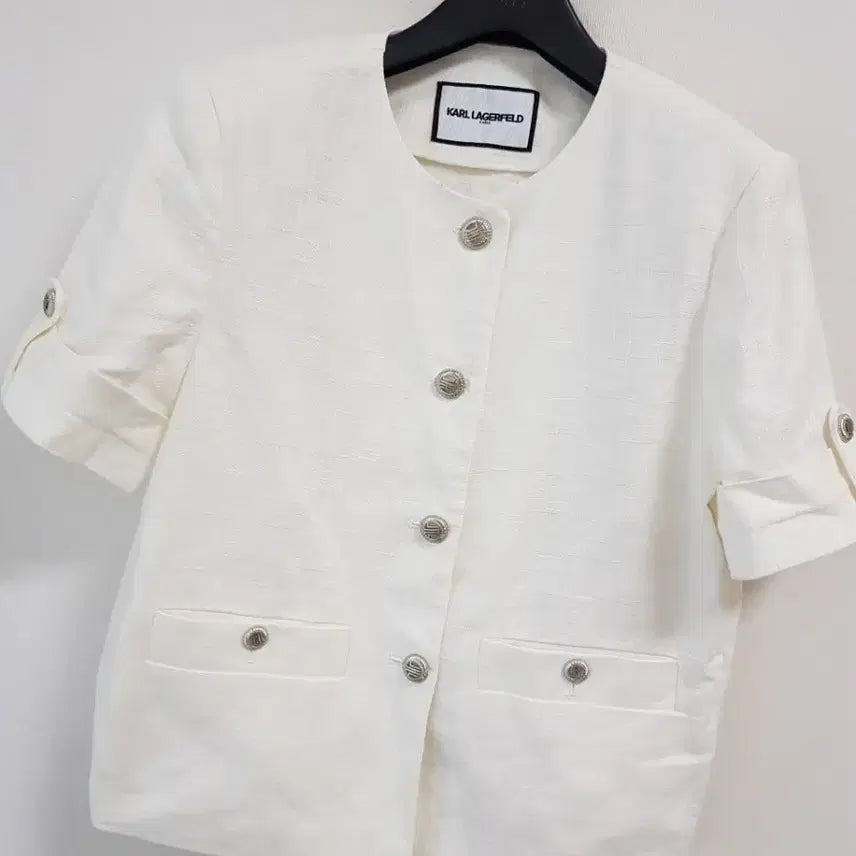 [BUNJANG] Karl Lagerfeld Women's Linen Jacket / 칼라거펠트 정품 여성린넨자켓