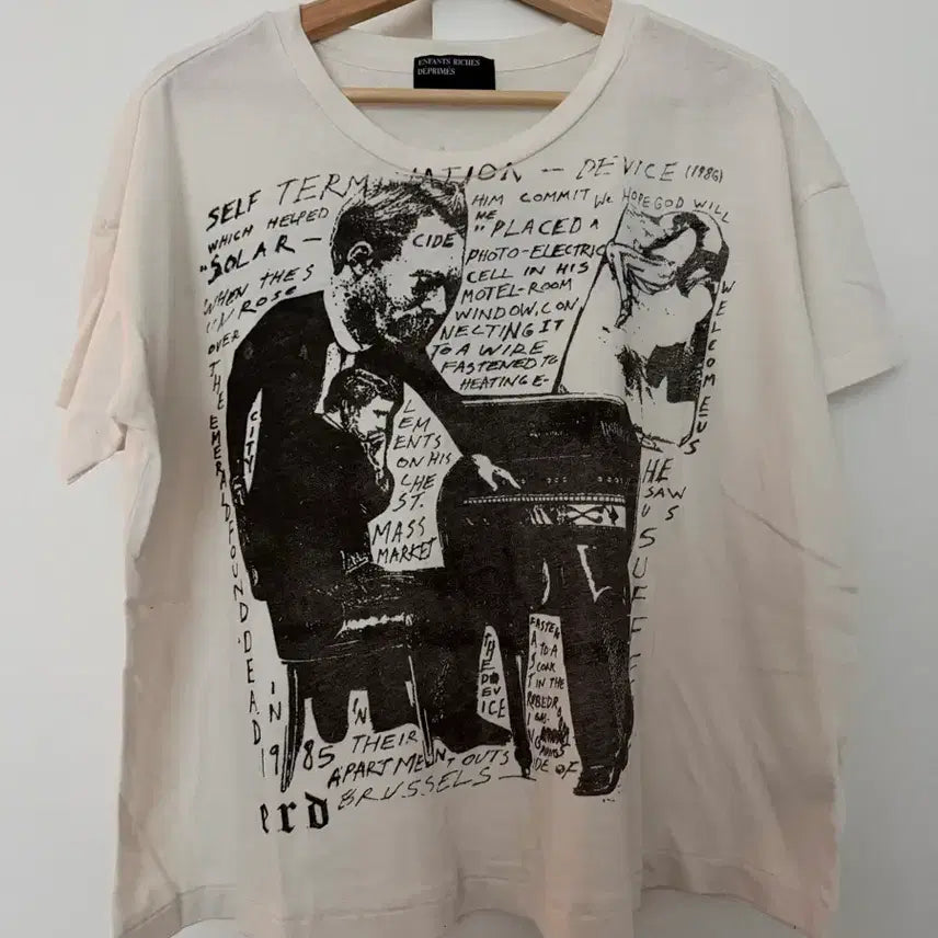 [BUNJANG] ERD Self Termination Shrunken T-Shirt White / ERD 앙팡리쉬데프리메 Self Termination Shrunken T-Shirt 'White'