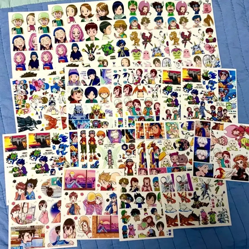 [BUNJANG] Digimon Anime Stickers - Mixed Set (Approx. 74 pcs) / 애니인스 디지몬 인믹 디지몬 인스 일괄