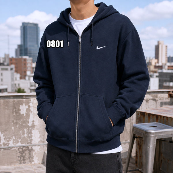 [BUNJANG] Nike Classic Swoosh Embroidered Hooded Zip-Up Jacket Black 2XL / 2XL 나이키 클래식 스우시 자수 후드 집업 블랙