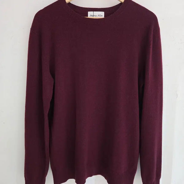 [BUNJANG] Murray Allan 100% Cashmere Knit Burgundy / 머레이 알란 캐시미어 니트