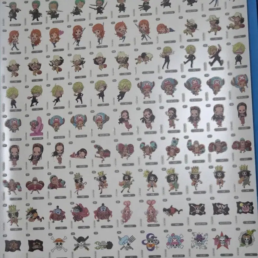 [BUNJANG] One Piece Character Tti-bbu-seal Set / 원피스 띠부씰 캐릭터 세트