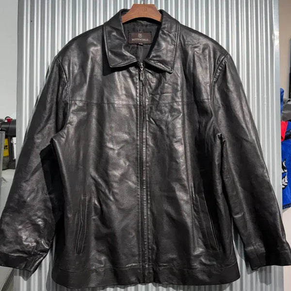 [BUNJANG] ROTHSCHILD Single Leather Jacket Black / [105] 로스차일드 ROTHSCHILD 양가죽 싱글 레더 자켓 블랙 7.9