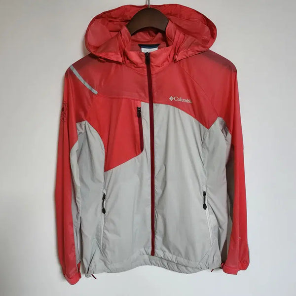 [BUNJANG] Columbia Women's Logo Hooded Zip-Up Windbreaker Jacket / H153 콜롬비아 여성 자켓 로고 여자 후드 집업 바람막이