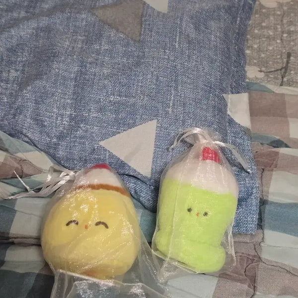 [BUNJANG] Ping-Ru Pudding & Melon Soda Keychain Set / 핑루 푸딩,메론소다 키링 세트 새상품