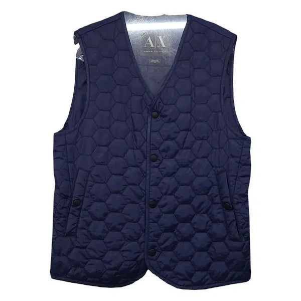 [BUNJANG] Armani Exchange Navy Lightweight Padded Vest S/P / 알마니익스체인지 네이비 경량 패딩 조끼 S/P