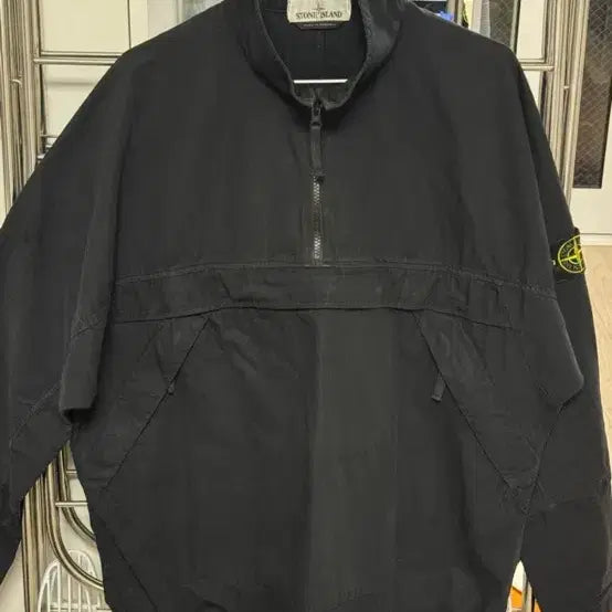 [BUNJANG] Stone Island Black Anorak Jacket M / 스톤아일랜드 블랙 아노락 자켓 M