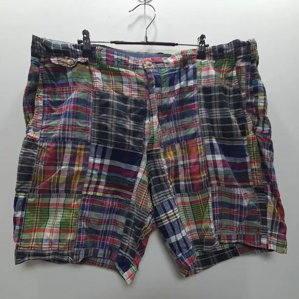 [BUNJANG] Polo Patchwork Shorts / 폴로 패치워크 반바지 허리40인치 총장49cm