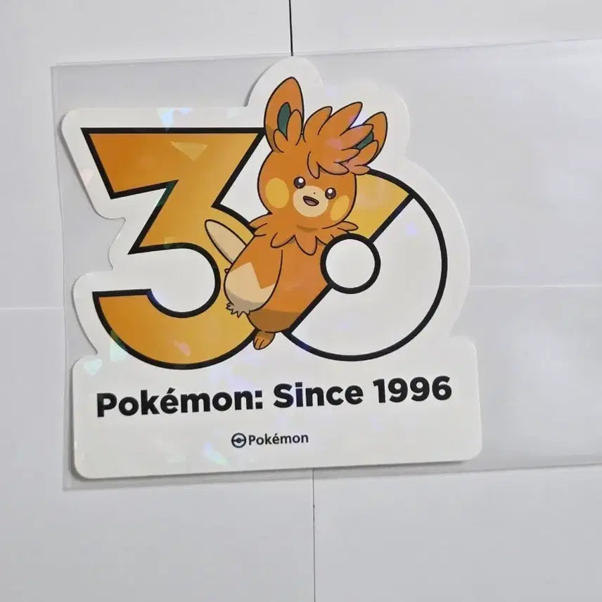 [BUNJANG] Pokemon 30th Anniversary Logo Sticker (Charcadet) / 포켓몬 30주년 로고 스티커 빠르모트
