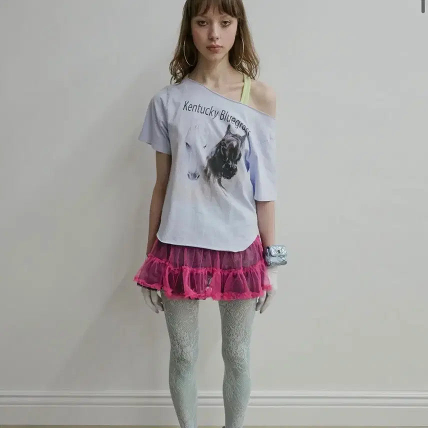 [BUNJANG] Sculptor Sheriff Cut Out Tee Misty Blue / 스컬프터 Sheriff Cut Out Tee Misty Blue S