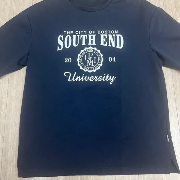 [BUNJANG] South End University Printing Short Sleeve T-Shirt / 남색 사우스엔드 대학교 프린팅 반팔 기능성 티셔츠