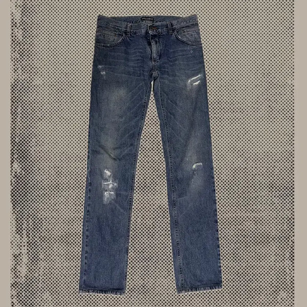 [BUNJANG] Dolce & Gabbana 14 Gold Archive Denim Jeans / 돌체앤가바나 14골드 금장 데님 청바지