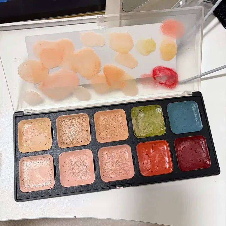 [BUNJANG] Tattoo Cover Palette (21 & 23) with Alcohol / 타투커버 팔레트 21호 23호 (알콜 포함)