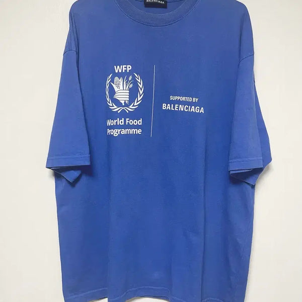 [BUNJANG] Balenciaga WFP World Food Program T-Shirt (L) / 백화점 한글택) 발렌시아가 wfp 월드푸드 반팔티 L