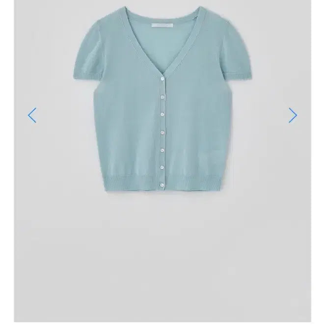 [BUNJANG] Thanat Button Half Cardigan Soft Blue / 타낫 버튼하프가디건 소프트블루