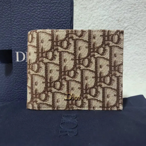 [BUNJANG] Dior Oblique Bifold Wallet Brown / [신형/풀구성] 디올 오블리크 반지갑 브라운