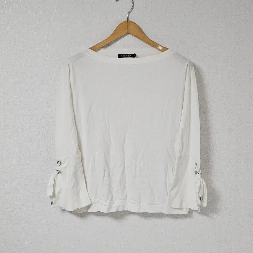 [BUNJANG] Ralph Lauren Border Neck Knit Steel Sweater Lightweight Polo Women's L / 랄프로렌 보더넥 니트 스틸 스웨터 라이트웨이트 폴로 정품 여성 L